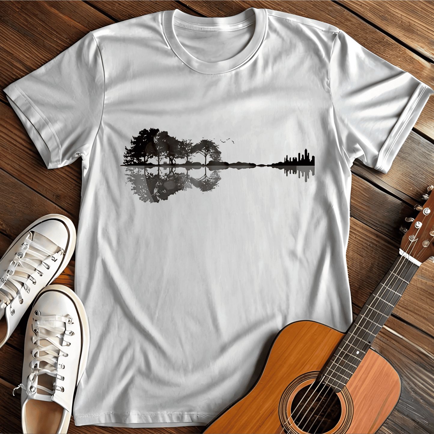 Printify T-Shirt White / S Guitar Forrest Tee