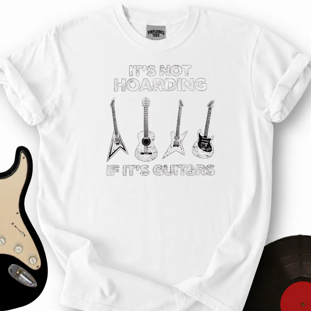 Printify T-Shirt White / S Guitar Hoarding T-Shirt