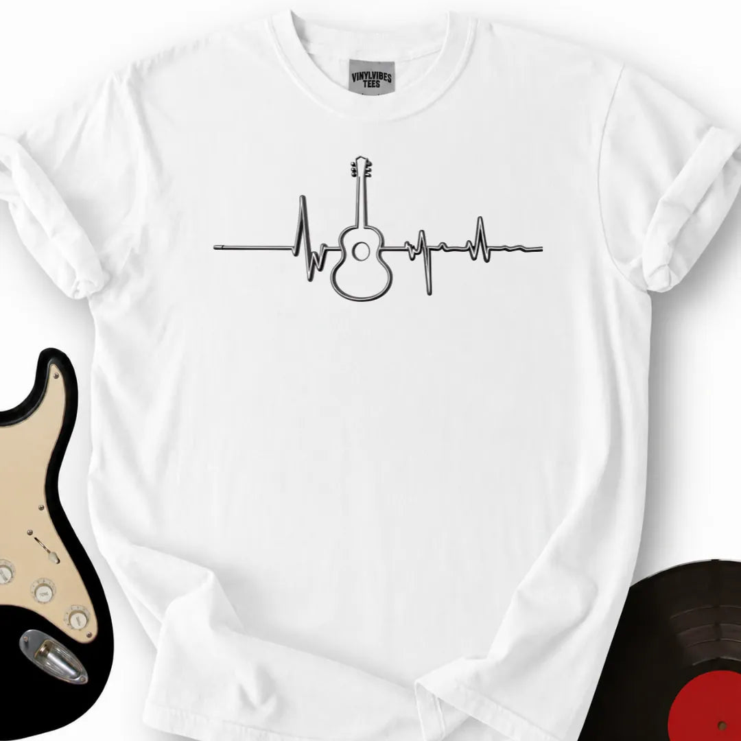 Printify T-Shirt White / S Guitar Lifeline T-Shirt
