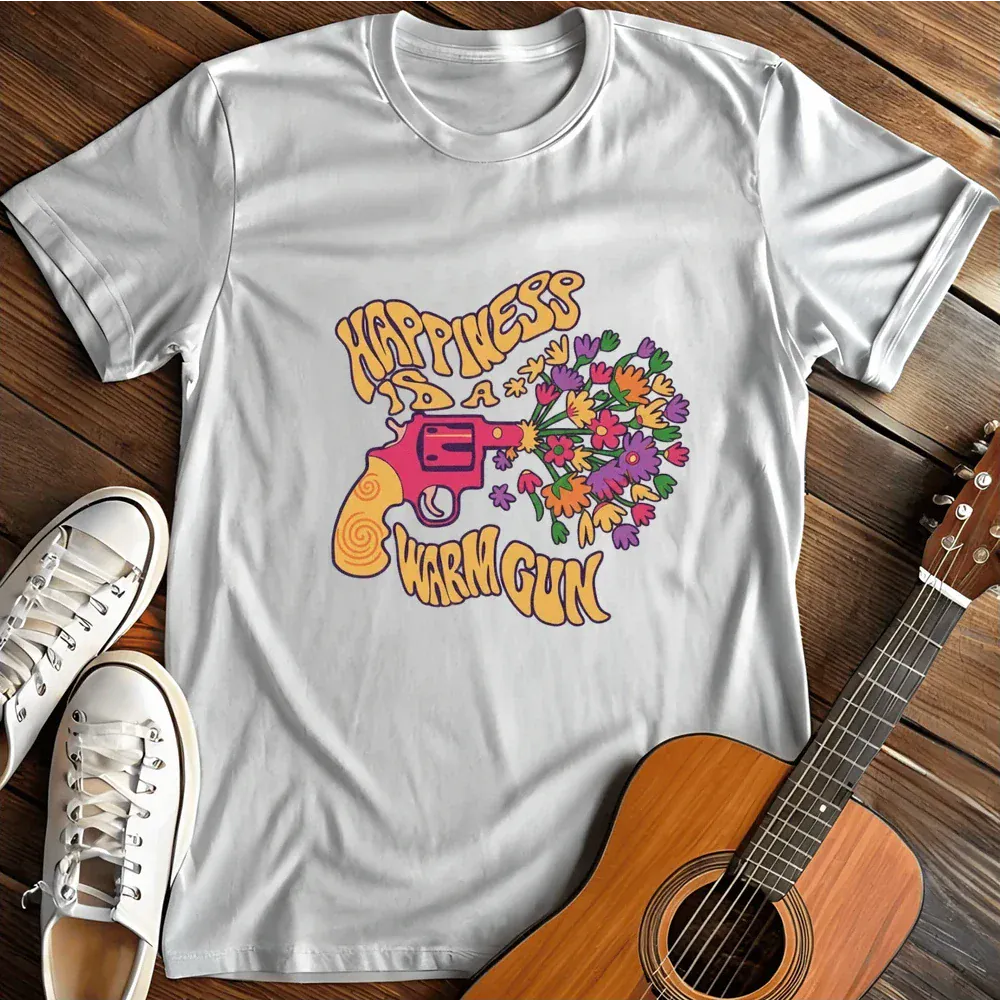 Printify T-Shirt White / S Happiness Is A Warm Gun T Shirt
