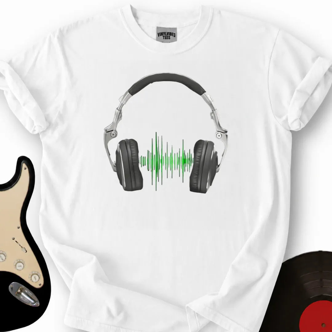 Printify T-Shirt White / S Headphone T-Shirt