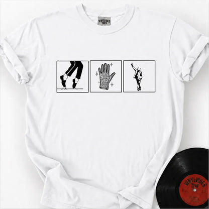Printify T-Shirt White / S Iconic Moves Triptych Premium T-Shirt