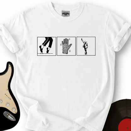 Printify T-Shirt White / S Iconic Moves Triptych T-Shirt