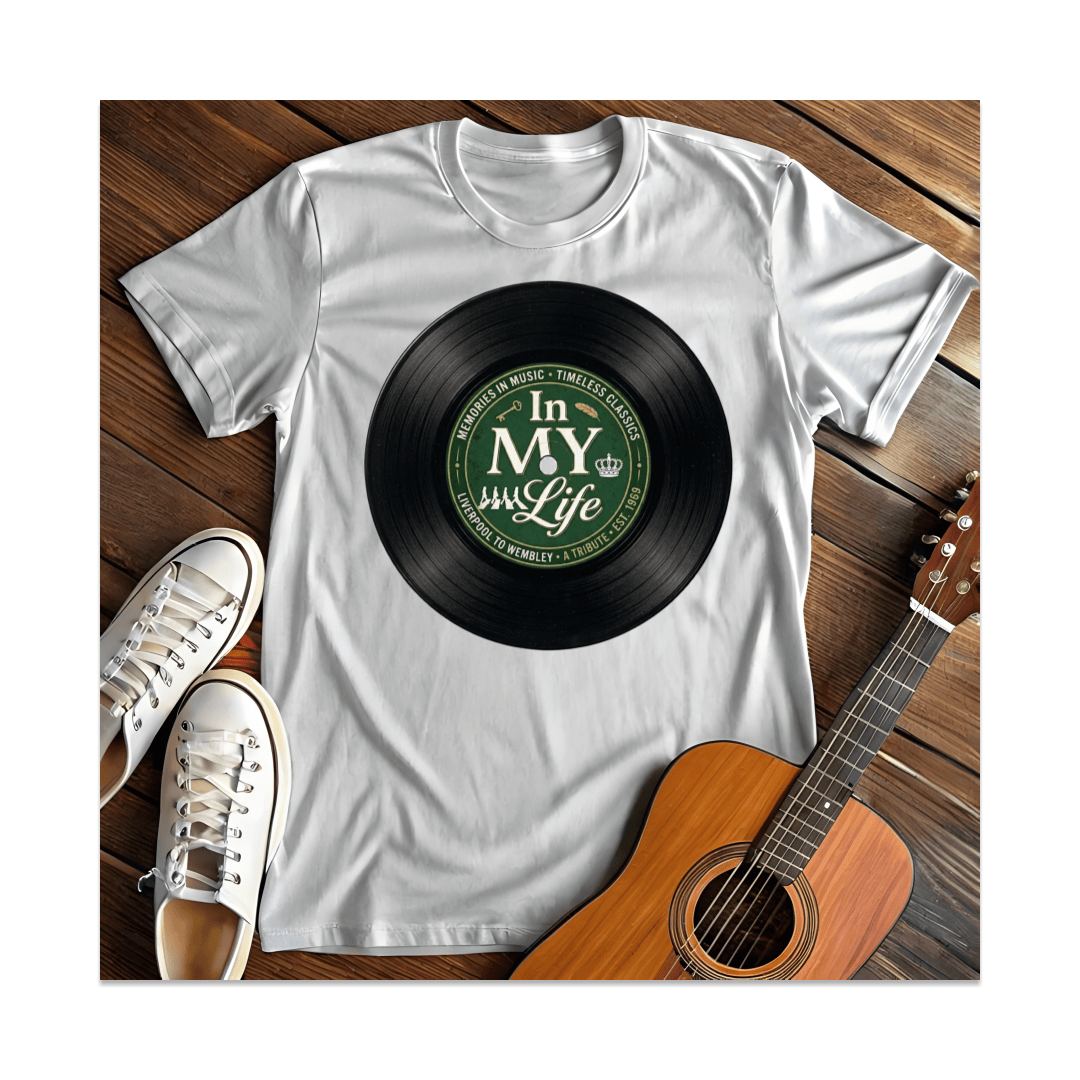 Printify T-Shirt White / S In My Life Vinyl Record T-Shirt