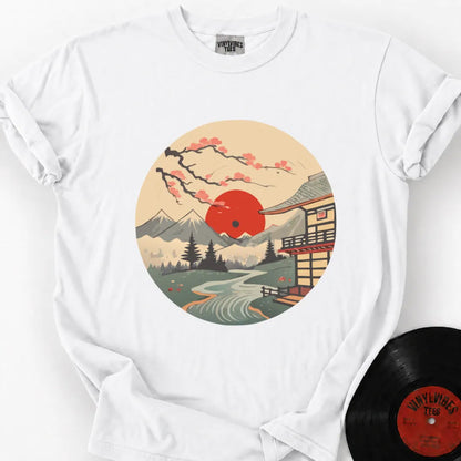 Printify T-Shirt White / S Japan Garden Vinyl Premium T-Shirt