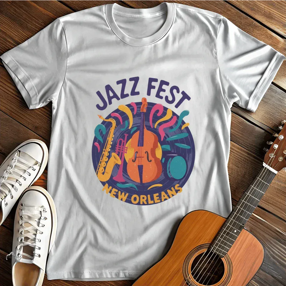Printify T-Shirt White / S Jazz Fest T Shirt