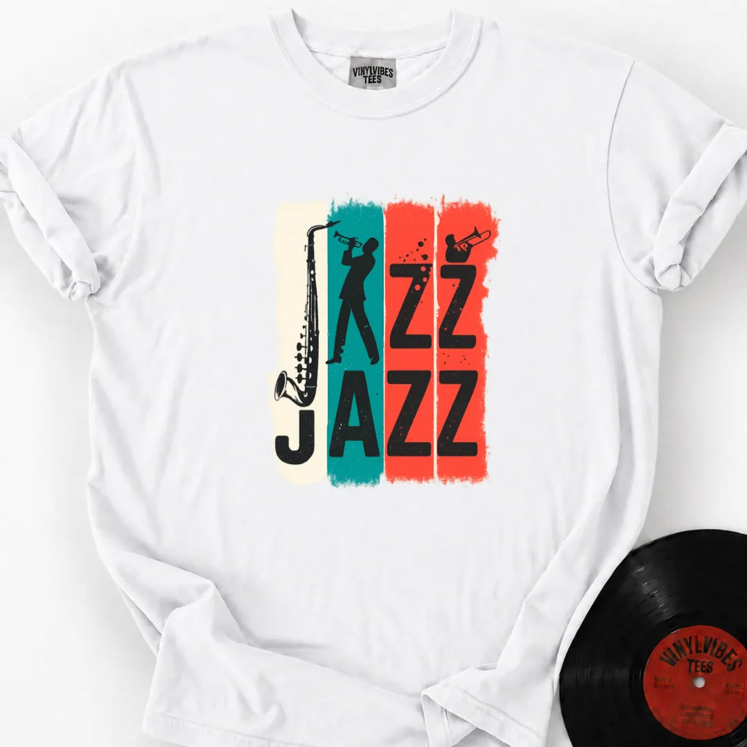 Printify T-Shirt White / S Jazz Jazz Premium T-Shirt