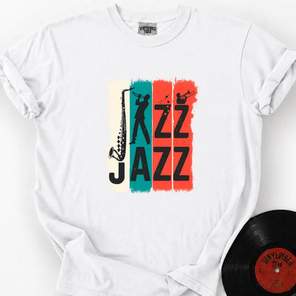 Printify T-Shirt White / S Jazz Jazz Premium T-Shirt