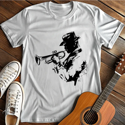 Printify T-Shirt White / S Jazzman Trumpet T Shirt
