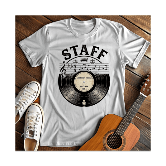 Printify T-Shirt White / S Legendary Tracks Musical Staff T-Shirt