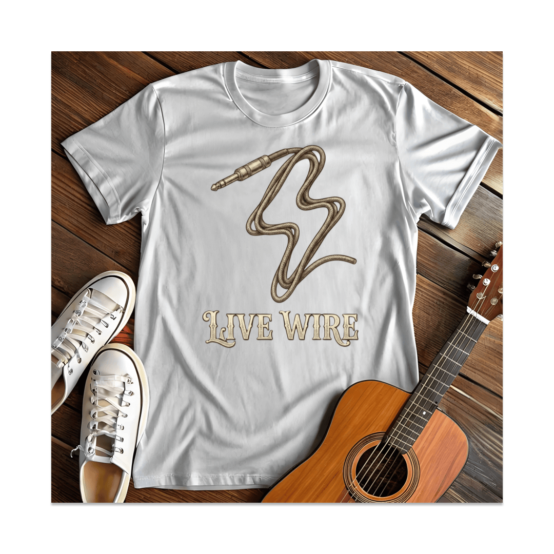 Printify T-Shirt White / S Live Wire T-Shirt