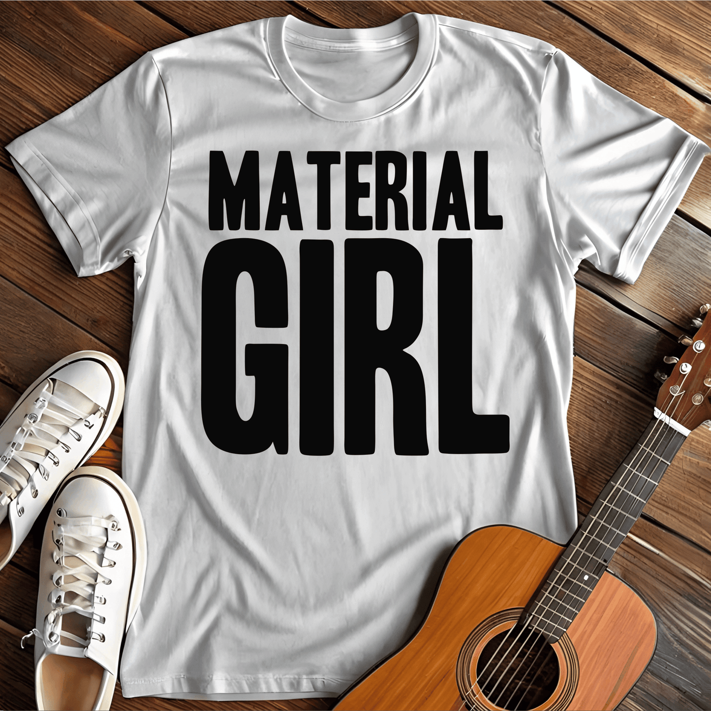 ⭐️⭐️⭐️⭐️⭐️ T-Shirt White / S Material Girl T-Shirt