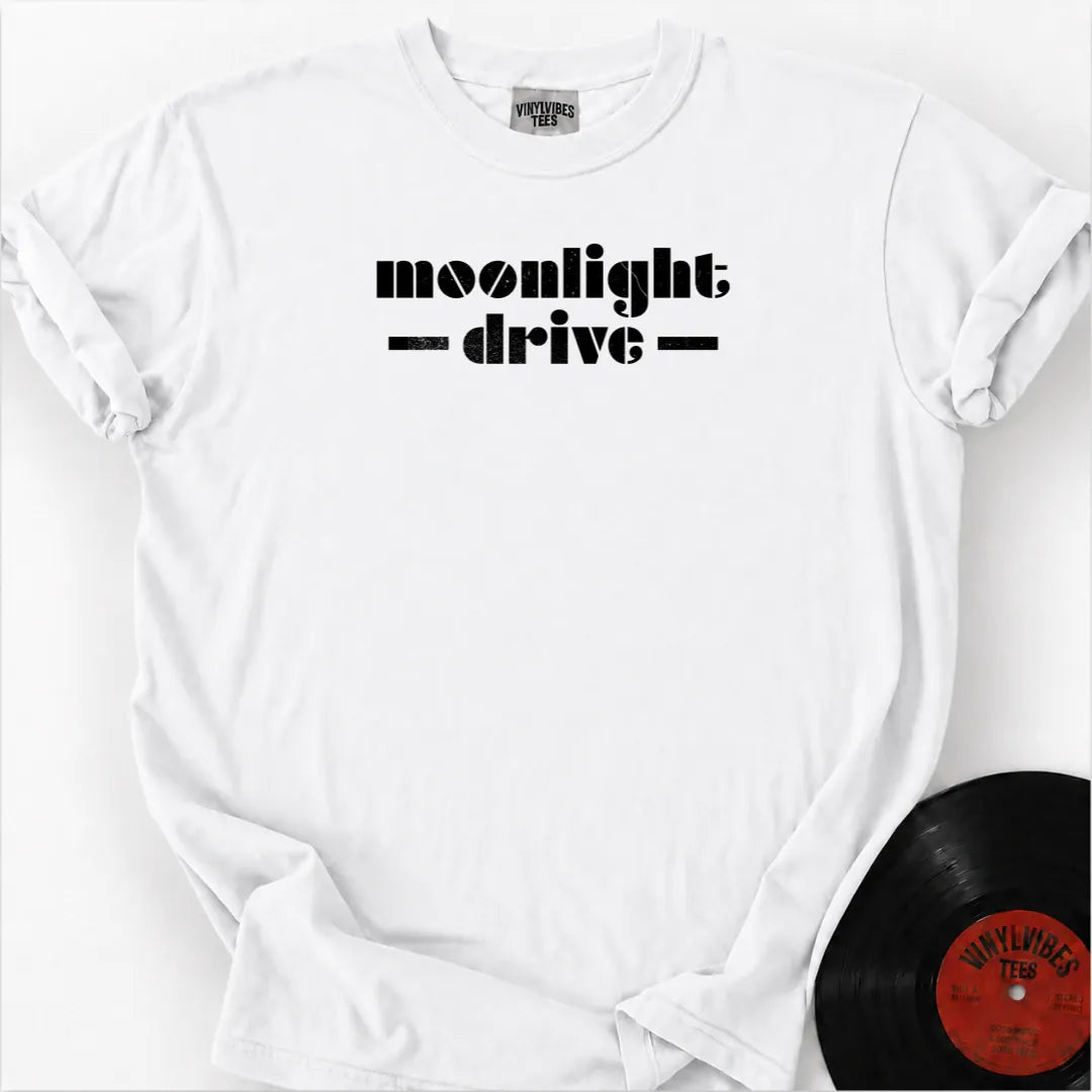 Printify T-Shirt White / S Moonlight Drive Premium T-Shirt