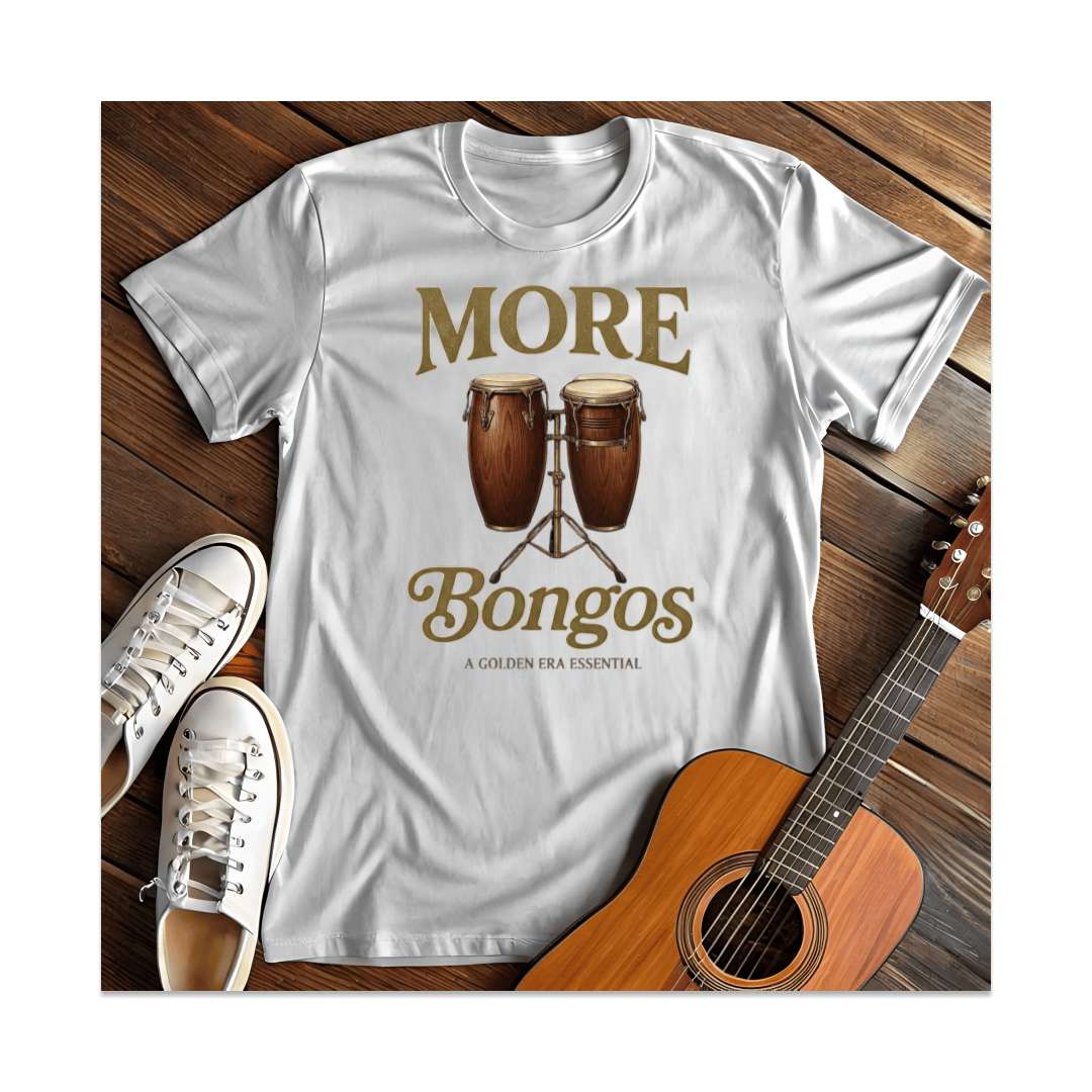 Printify T-Shirt White / S More Bongos Essential T-Shirt