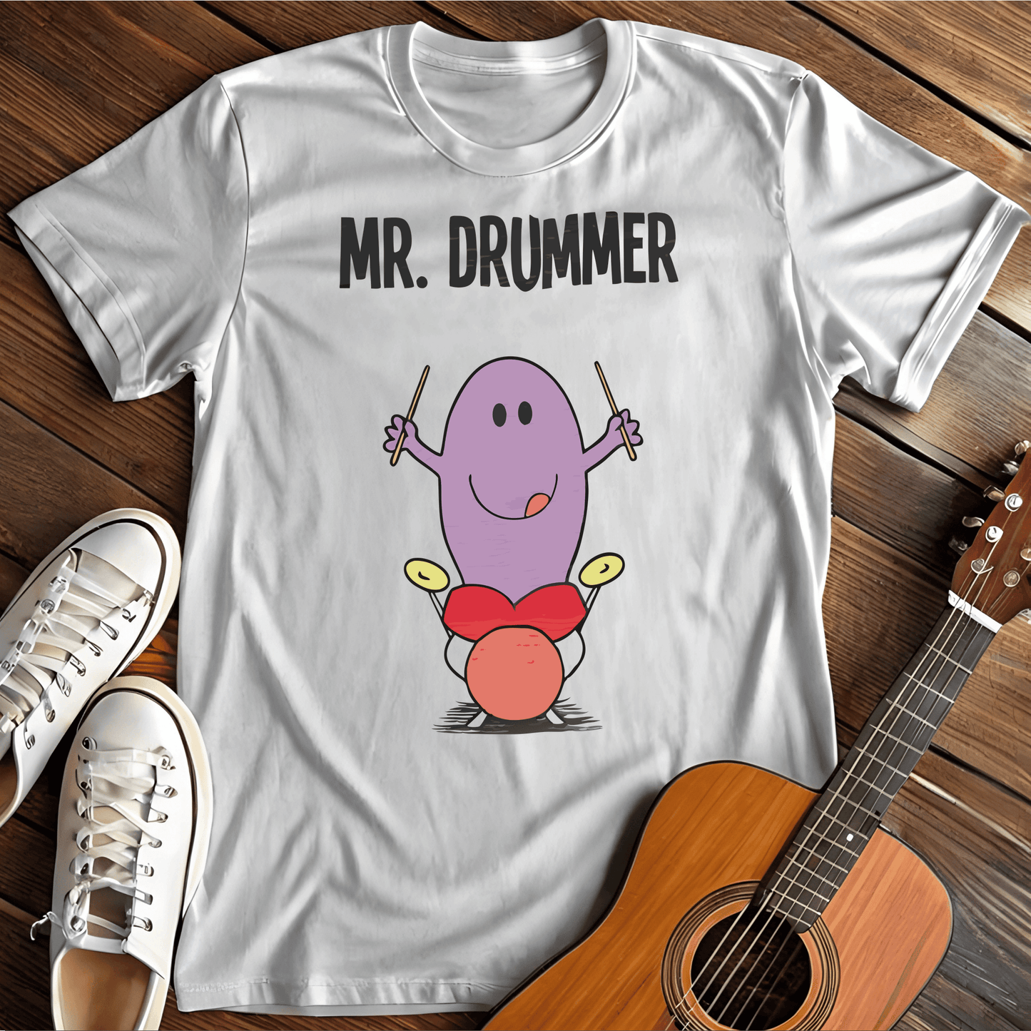 ⭐️⭐️⭐️⭐️⭐️ T-Shirt White / S Mr. Drummer T-Shirt