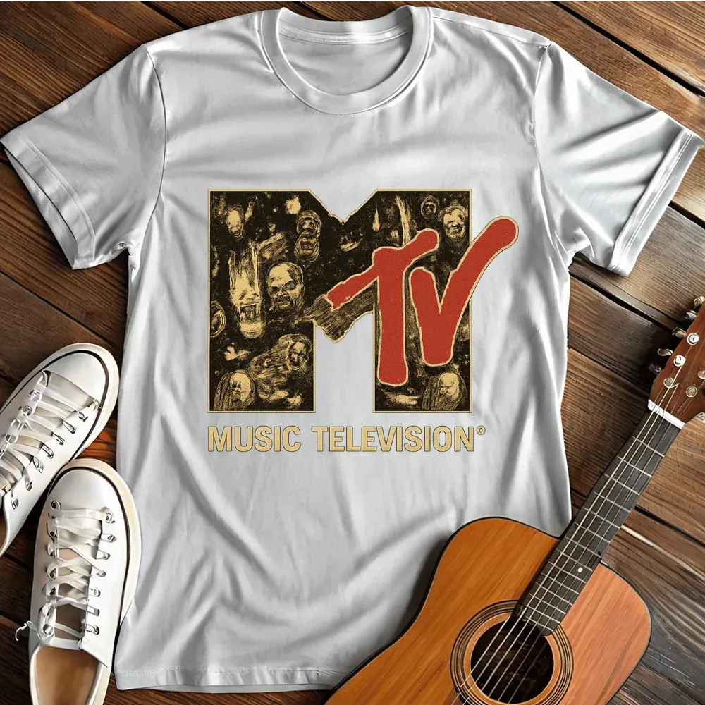 Printify T-Shirt White / S Mtv Logo Music Television T Shirt