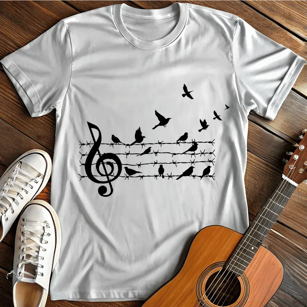 Printify T-Shirt White / S Music Freedom T Shirt