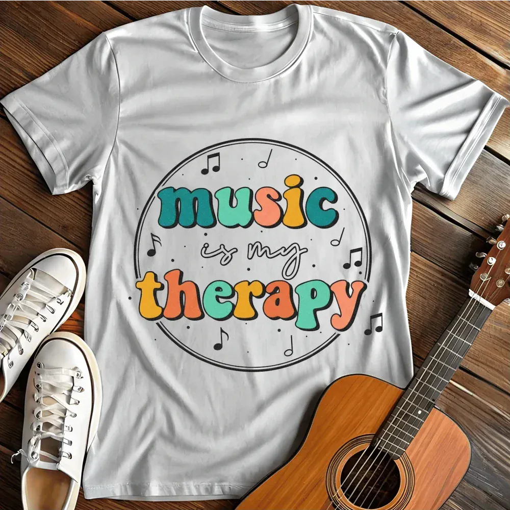 Printify T-Shirt White / S Music Is My Therapy T Shirt