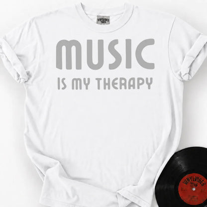 Printify T-Shirt White / S Music Is Therapy Premium T-Shirt