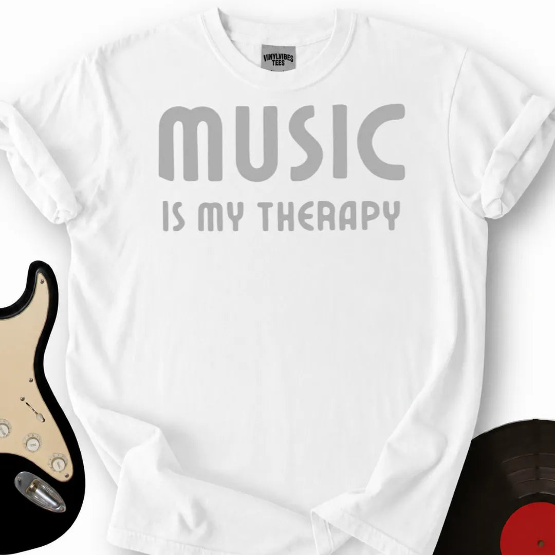 Printify T-Shirt White / S Music Is Therapy T-Shirt