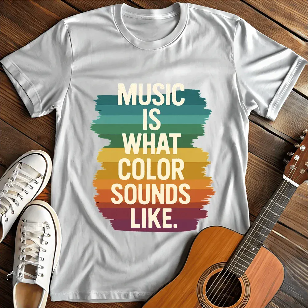 Printify T-Shirt White / S Music Is What Color Sounds Like T Shirt