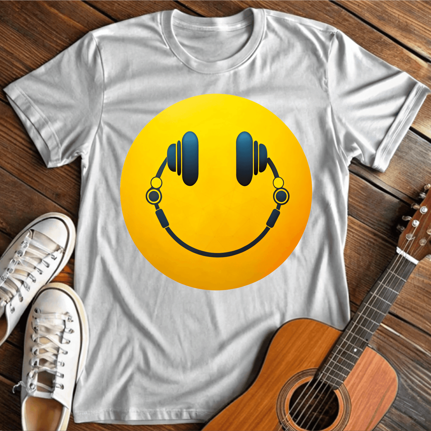 ⭐️⭐️⭐️⭐️⭐️ T-Shirt White / S Music Smiley T-Shirt