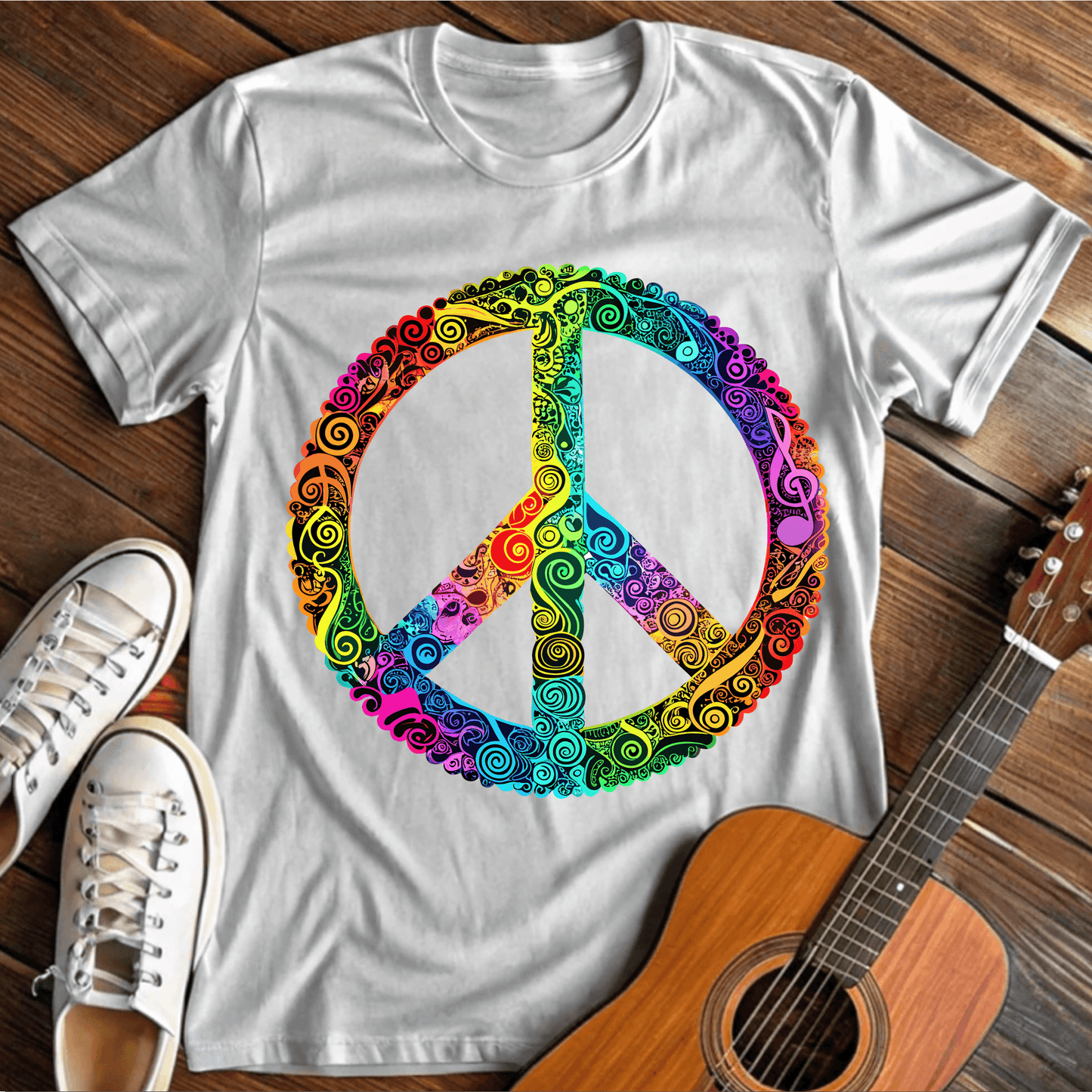 ⭐️⭐️⭐️⭐️⭐️ T-Shirt White / S Musical Peace T-Shirt