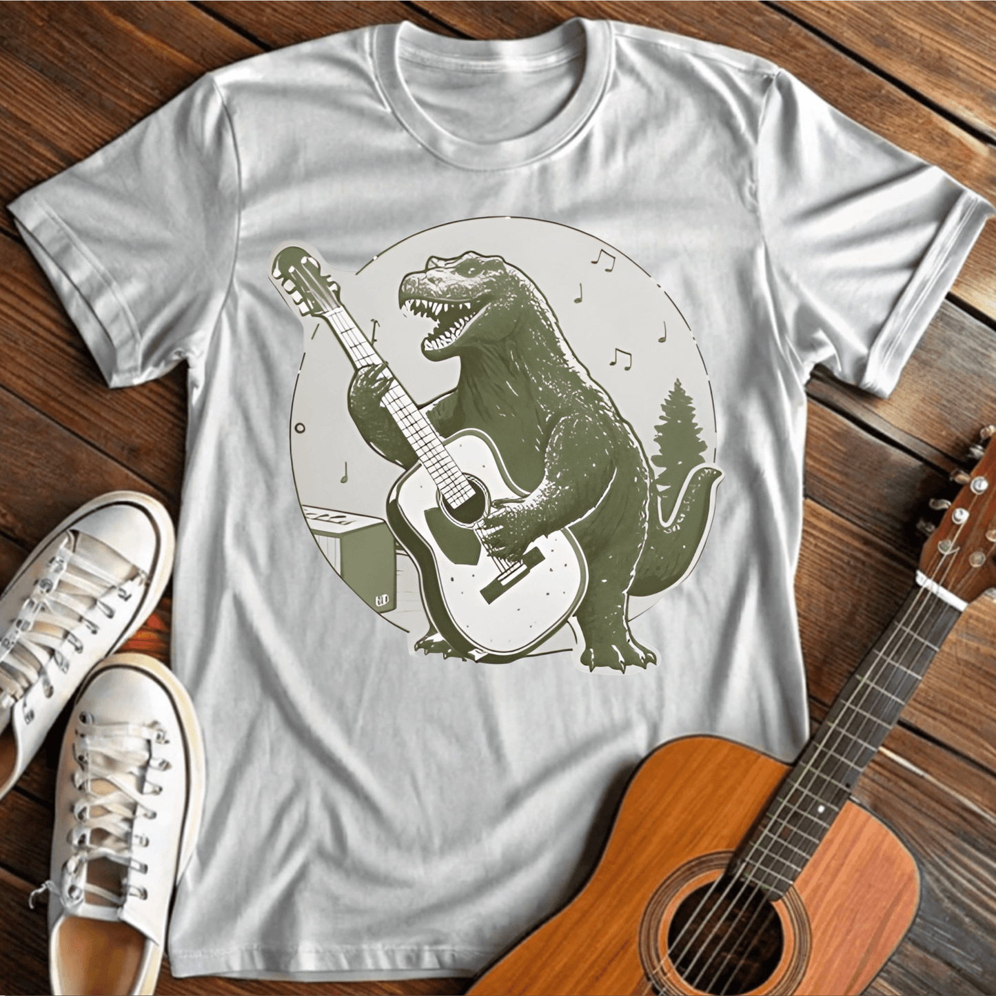 ⭐️⭐️⭐️⭐️⭐️ T-Shirt White / S Musical T-Rex T-Shirt