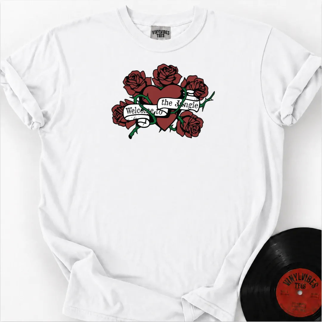 Printify T-Shirt White / S November Rose Premium T-Shirt