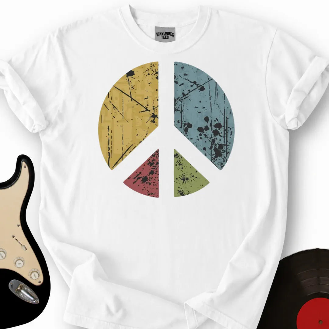 Printify T-Shirt White / S Peace Colored T-Shirt
