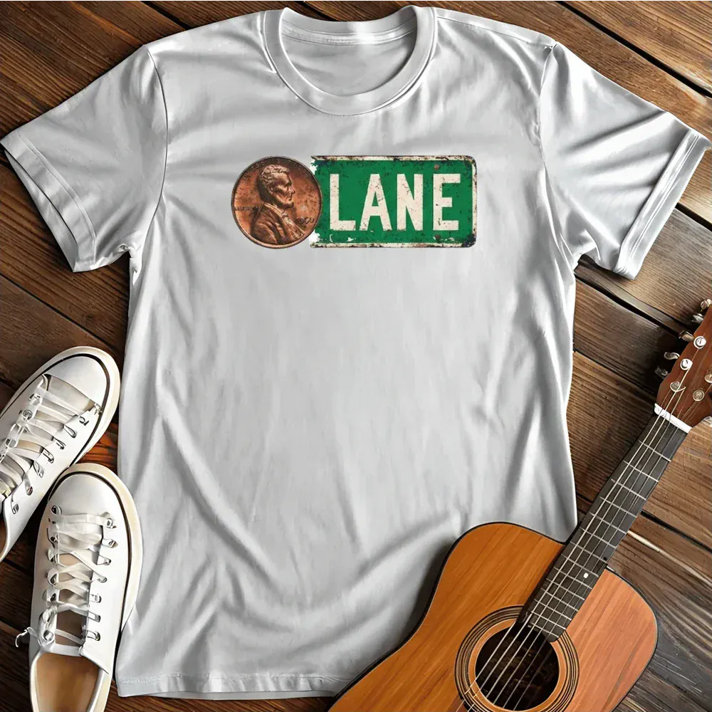 Printify T-Shirt White / S Penny Symbol Lane T Shirt