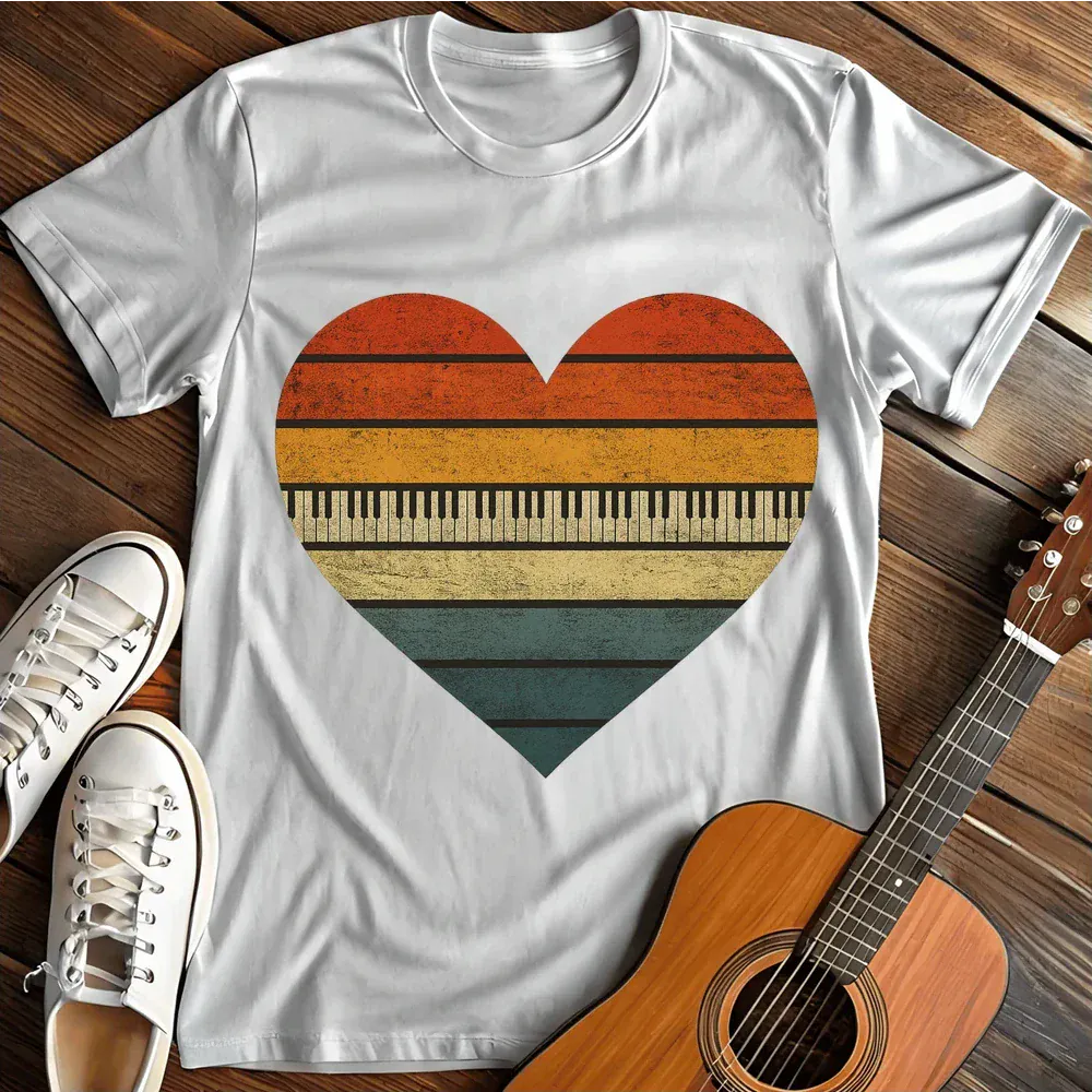 Printify T-Shirt White / S Pianist T Shirt