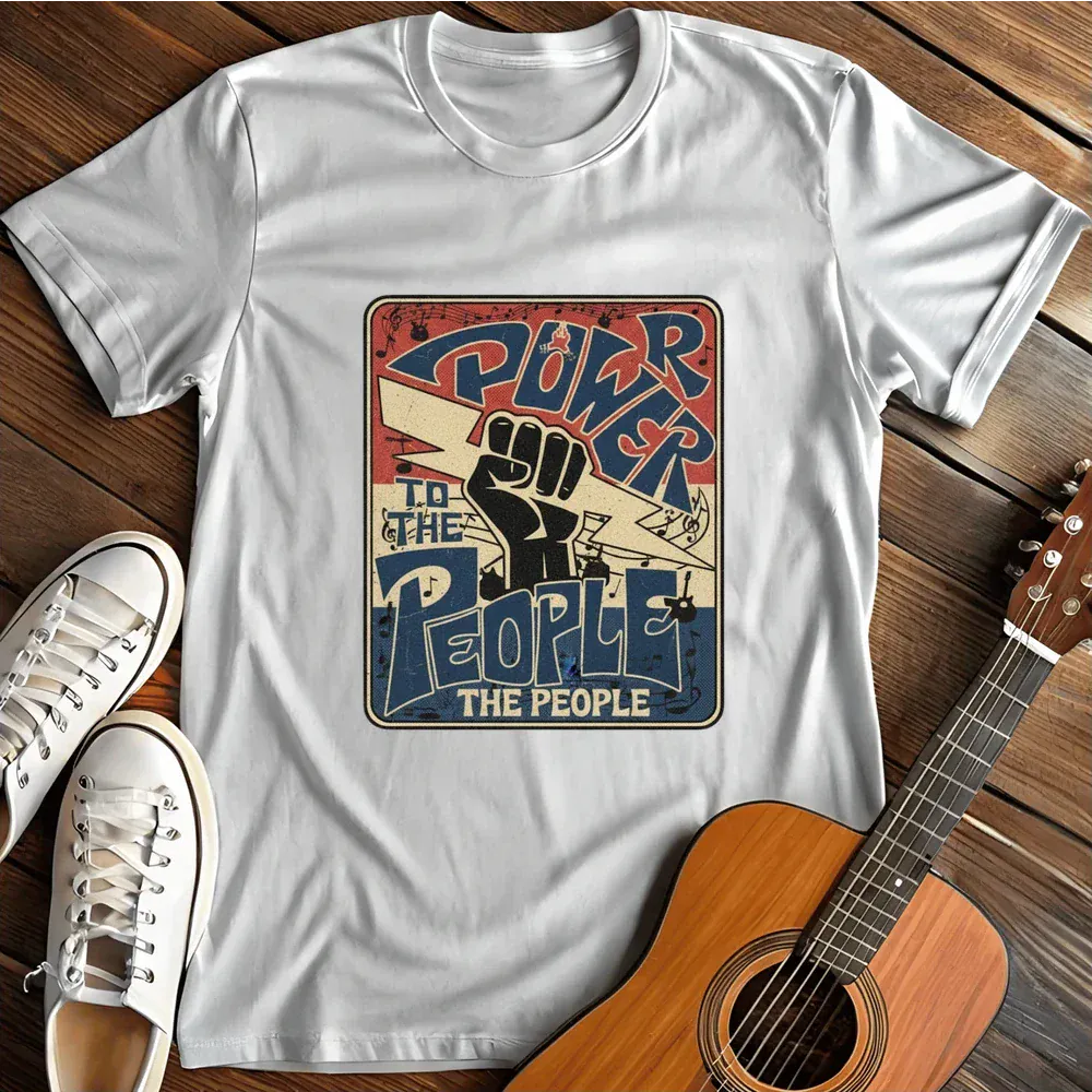 Printify T-Shirt White / S Power To The People T Shirt