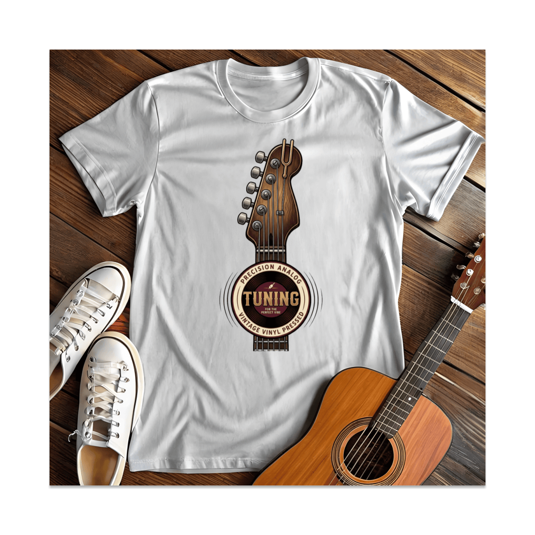 Printify T-Shirt White / S Precision Analog Guitar Tuning T-Shirt