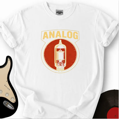 Printify T-Shirt White / S Retro Analog Amplifier Tube T-Shirt