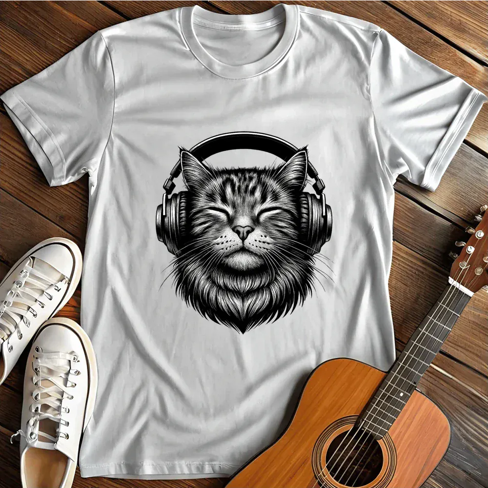 Printify T-Shirt White / S Retro Cat T Shirt