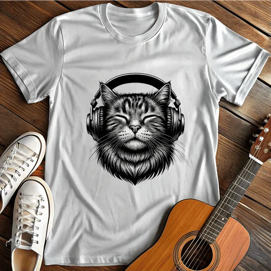 Printify T-Shirt White / S Retro Cat T Shirt