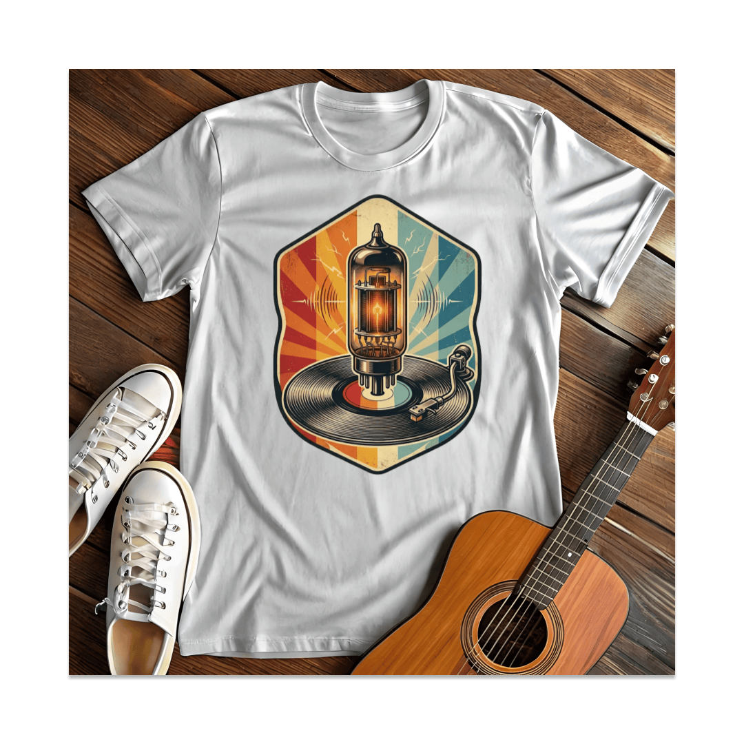 Printify T-Shirt White / S Retro Tube Amp T-Shirt