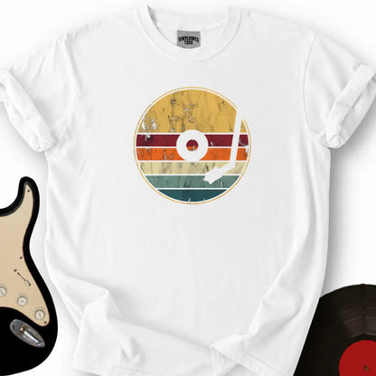 Printify T-Shirt White / S Retro Vinyl T-Shirt