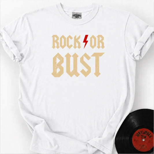 Printify T-Shirt White / S Rock or bust Premium T-Shirt
