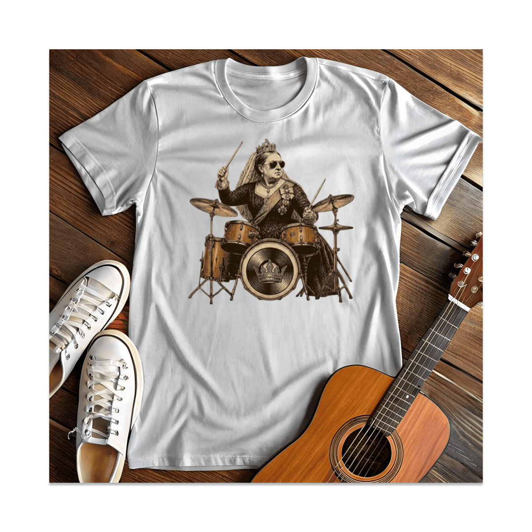 Printify T-Shirt White / S Royal Queen Drummer T-Shirt