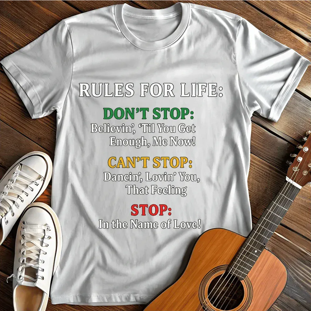 Printify T-Shirt White / S Rules For Life T Shirt