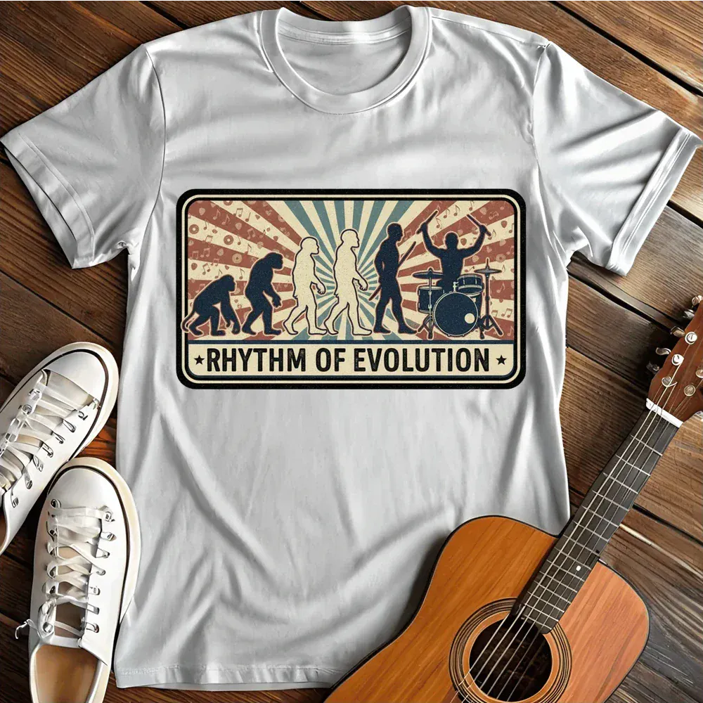 Printify T-Shirt White / S Rythm Of Evolution T Shirt