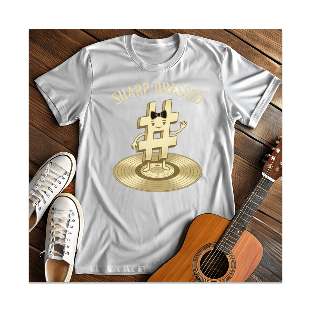 Printify T-Shirt White / S Sharp Dressed Musical T-Shirt