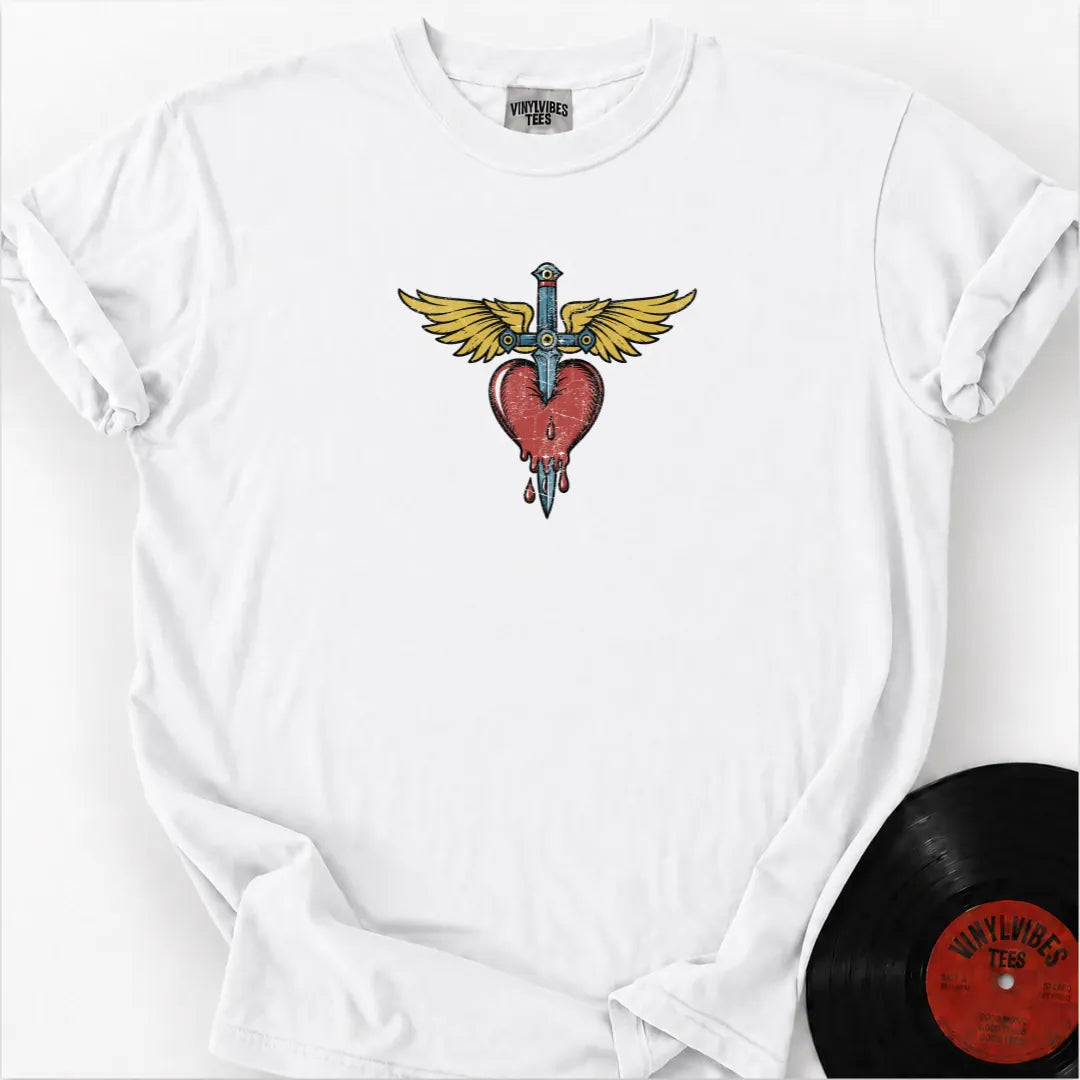 Printify T-Shirt White / S Shot Through the Heart Premium T-Shirt