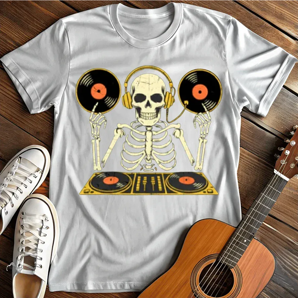 Printify T-Shirt White / S Skeleton Spinner T Shirt