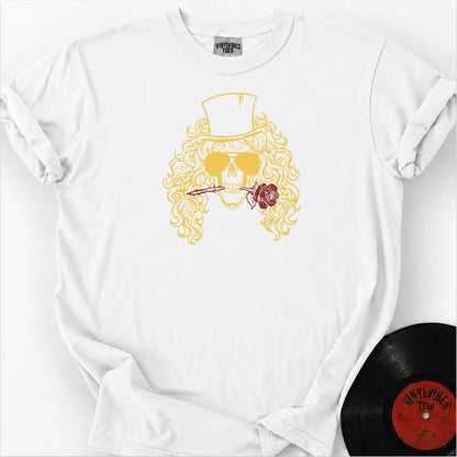 Printify T-Shirt White / S Skull Rose Premium T-Shirt