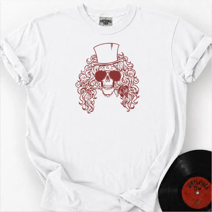 Printify T-Shirt White / S Skull Rose Premium T-Shirt