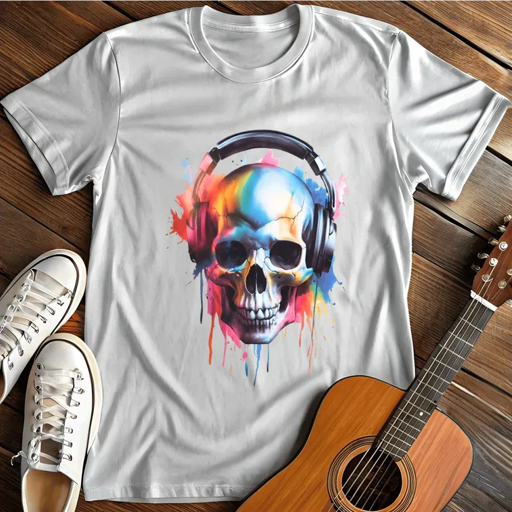 Printify T-Shirt White / S Skull Shock T Shirt