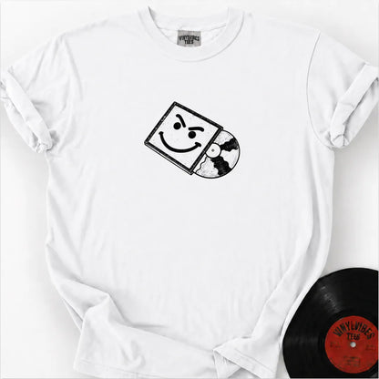 Printify T-Shirt White / S Smiley Vinyl Premium T-Shirt
